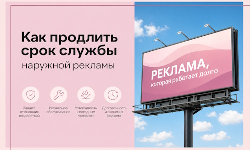 Как продлить срок службы наружной рекламы в  Геленджике
